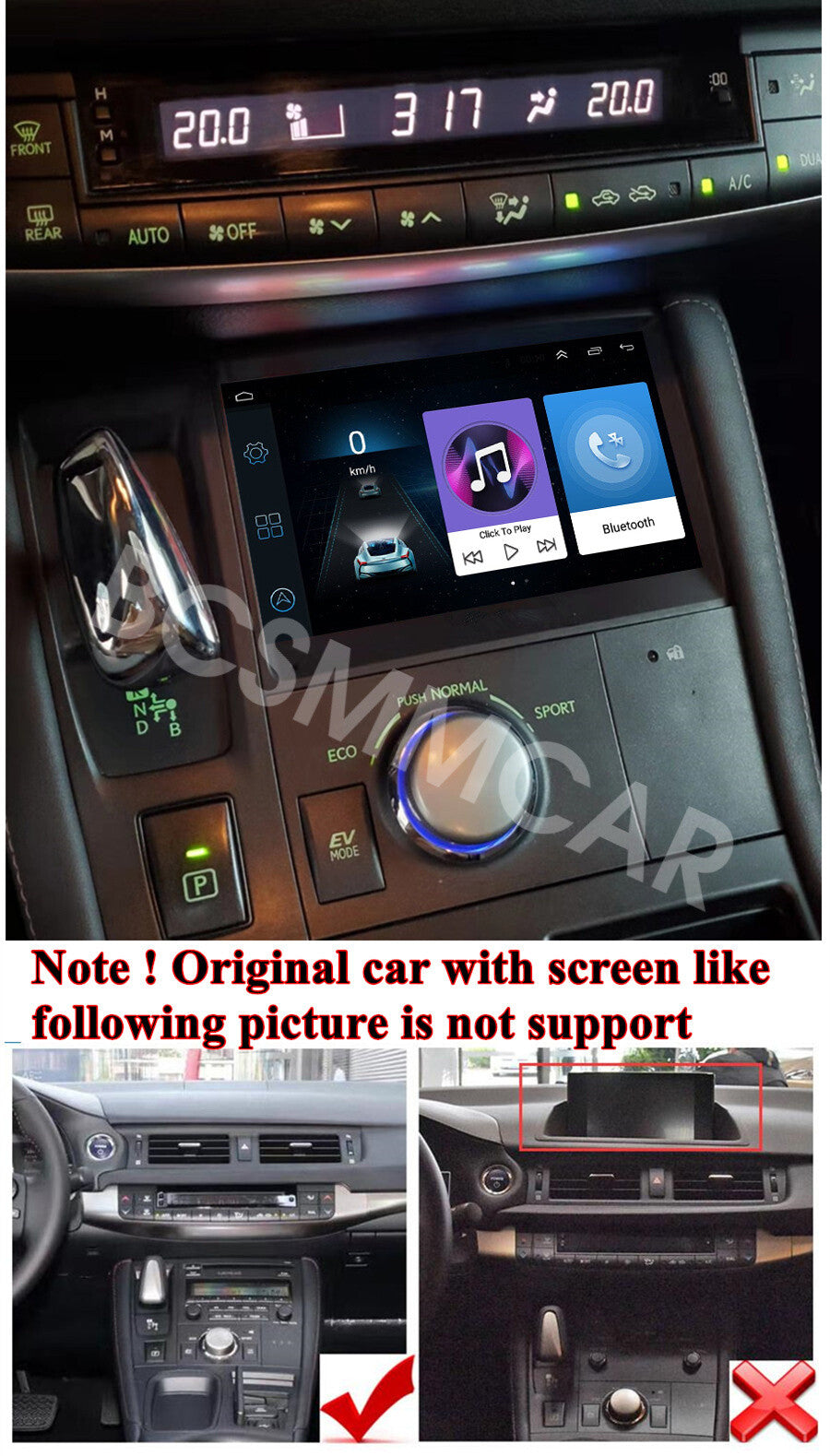 Fit For 2011-2022 for LEXUS CT200 Android For CarPlay GPS Navigation Stereo Radio