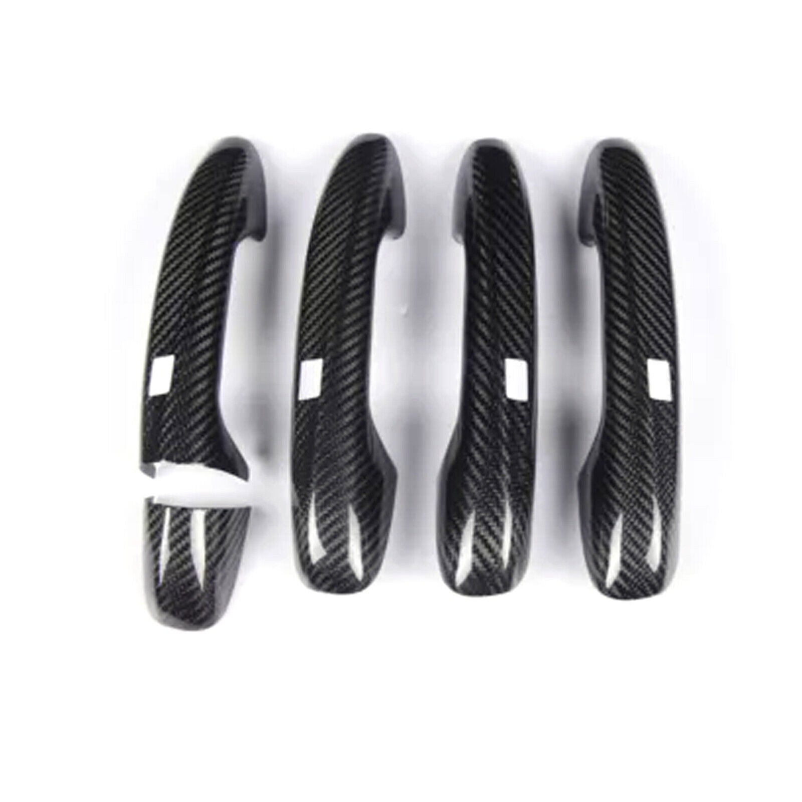 ABS Carbon Fiber Exterior Side Door Handle Cover Trims for Benz GLE GLS 2020-23