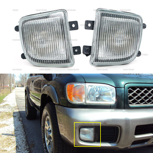 1 Pair Front bumper Fog Lamp Driving headlight for Nissan Pathfinder 1999-2004