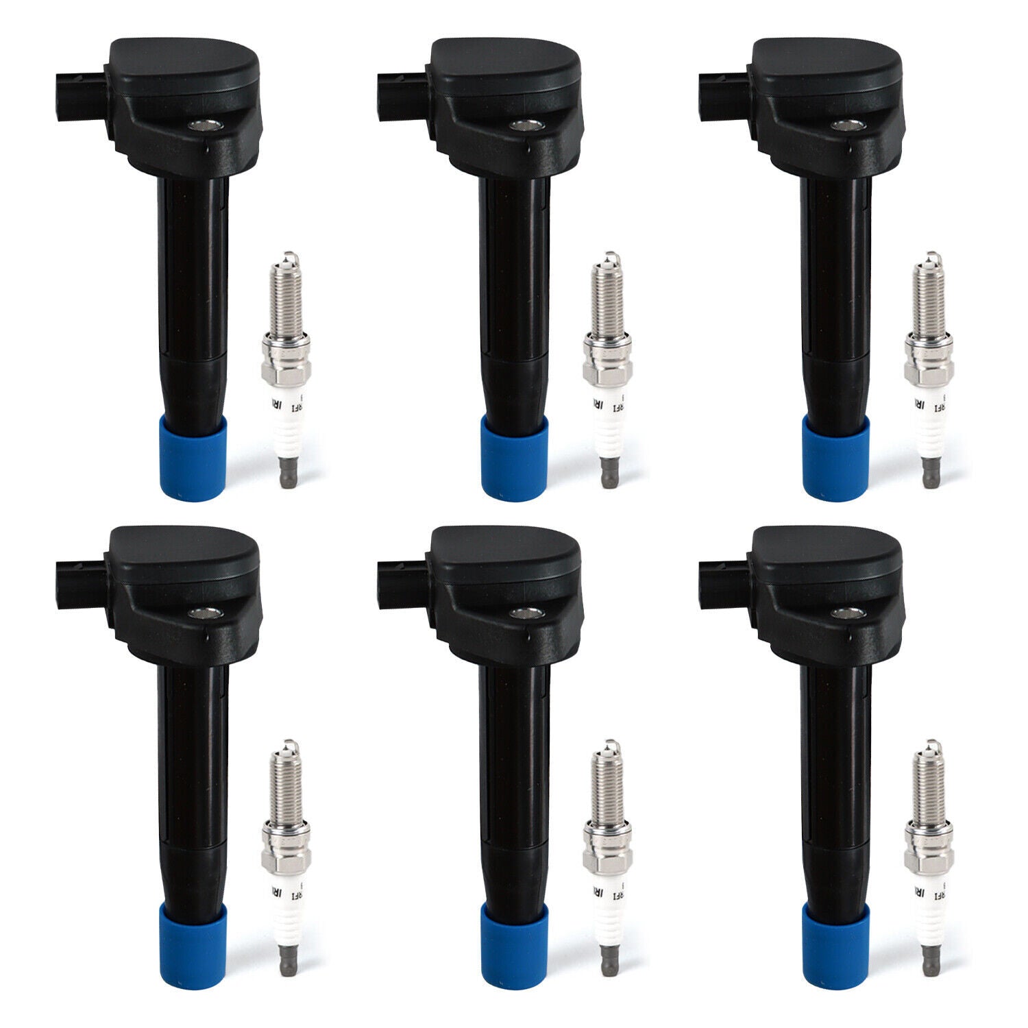 6pcs Ignition Coils Iridium Spark Plugs for 2008-2012 for Honda Accord for Acura TL