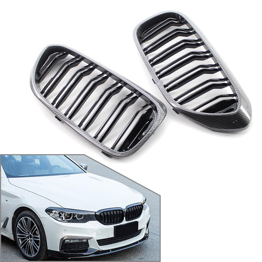 Carbon Fiber Front Grill Grille for BMW 5 Series G30 G31 G38 530i 540i 2017-2019