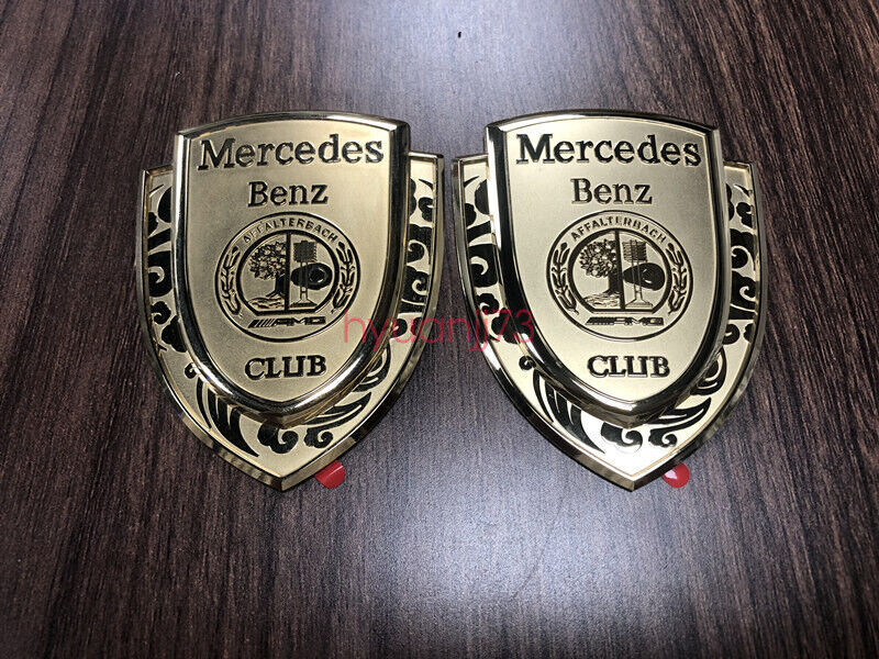 Golden AFFALTERBACH Club - Suitable for Mercedes-Benz car body badges and rear trunk lid badges.