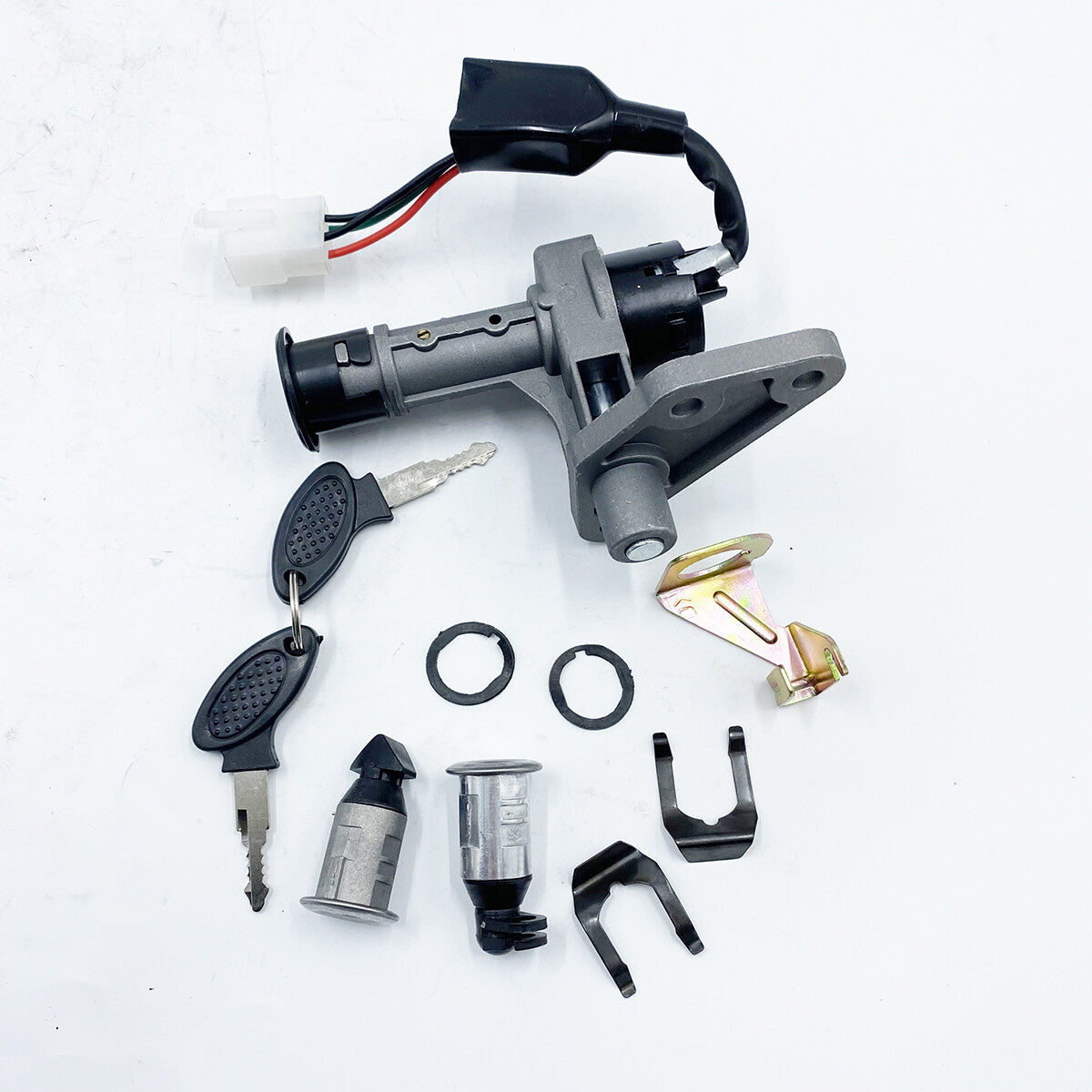 4Pin Ignition Key Switch Set for Gas Scooter 50cc 150cc 139QMB GY6 Chinese Moped