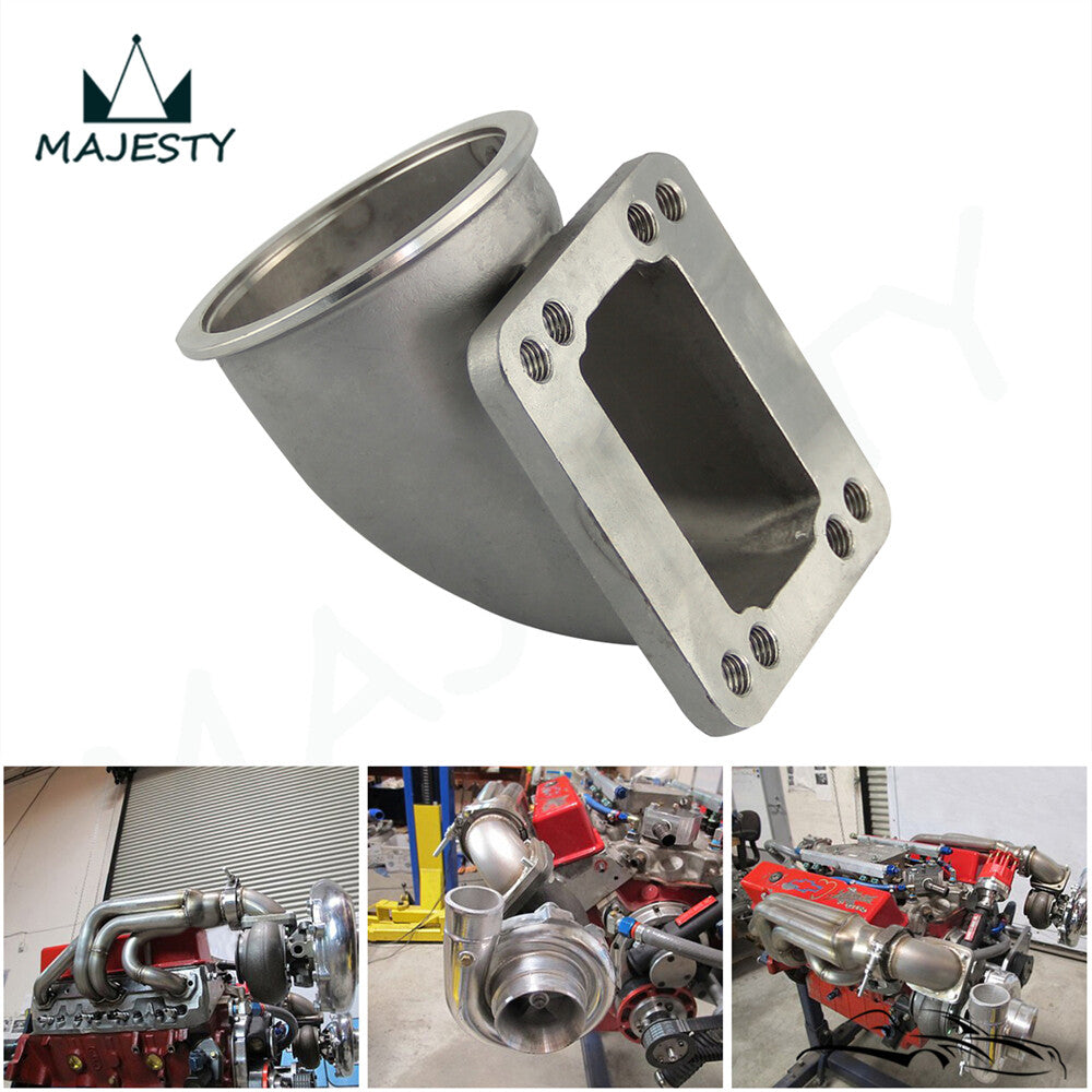 76mm 3 Vband 90 Degree Cast Steel Turbo Elbow Adapter Flange For T3 T4 Turbo