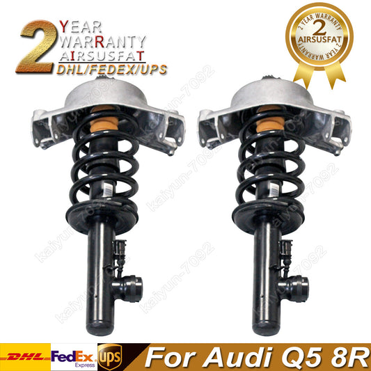 2x Front Left Right Shock Absorber Assemblys w/ ADS for Audi Q5 8R 8R0413029