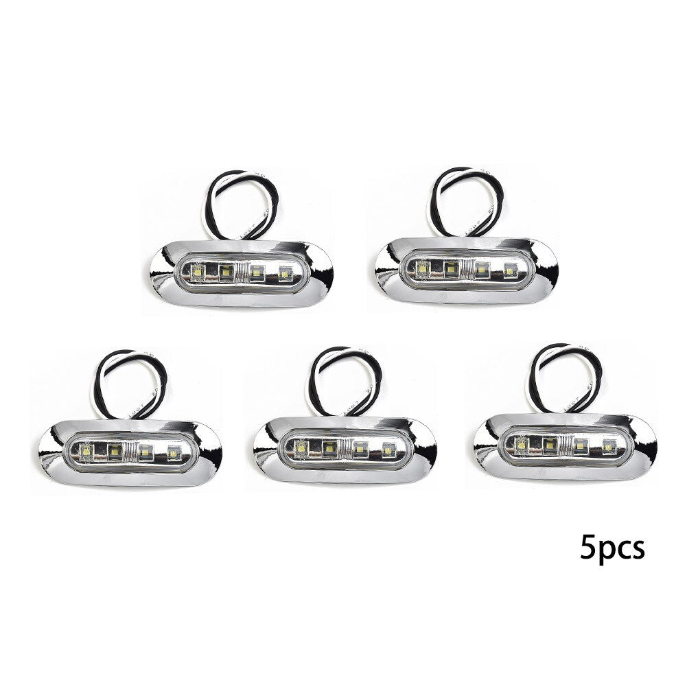 5x Marine Boat LED Courtesy Lights Cabin Deck Walkway Stair Light White 12V -24V