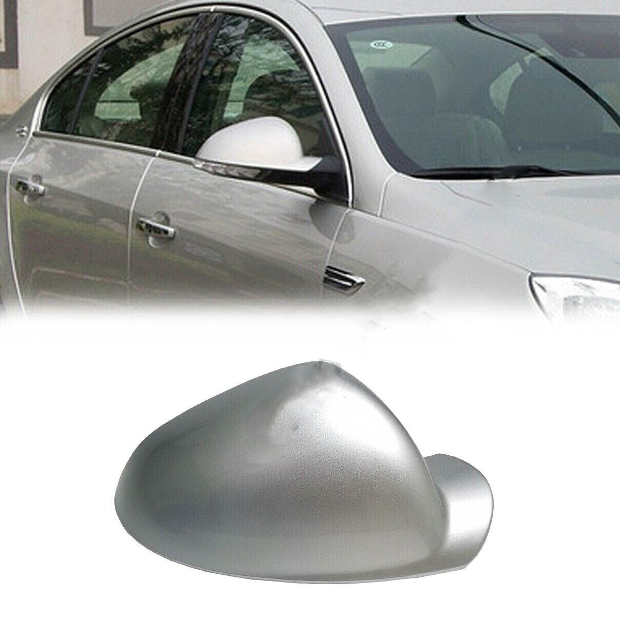 Silver Right Passenger Side Rear View Mirror Cap Cover for Buick Regal 2010-15
