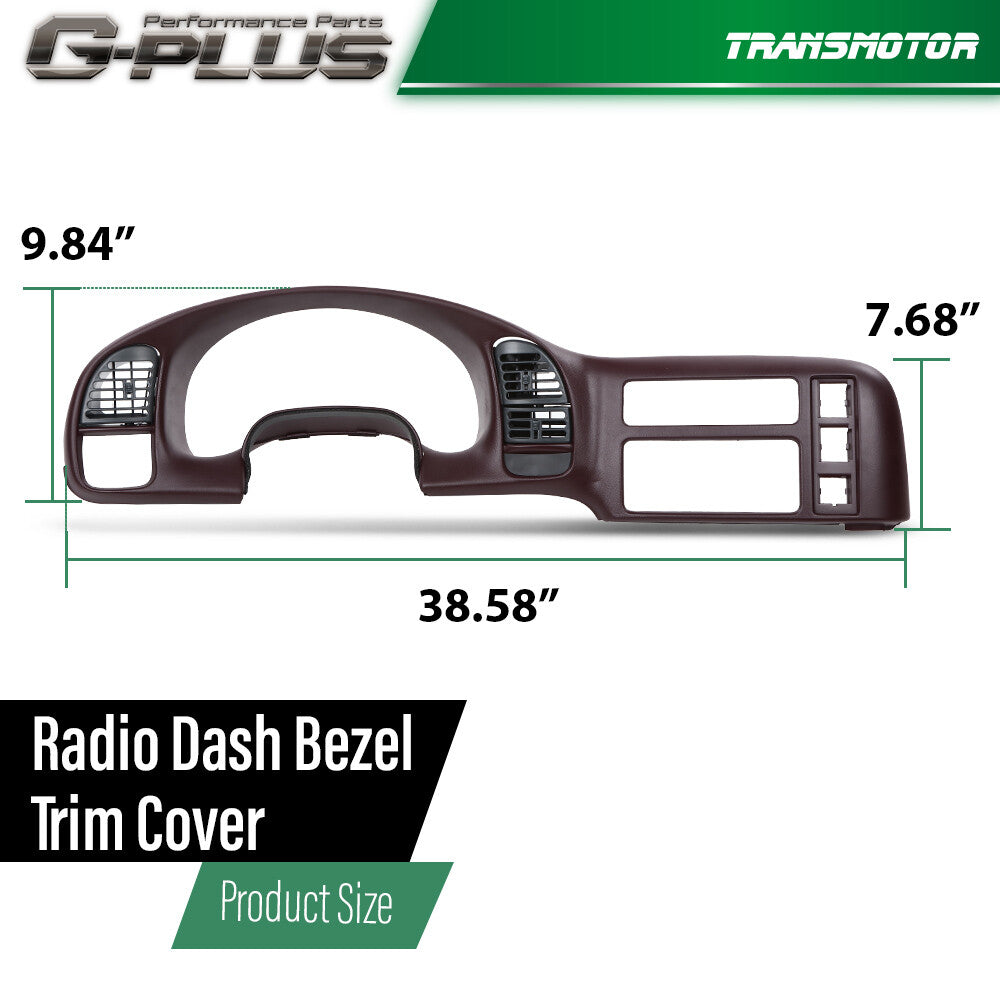 Fits 95-05 for GMC Safari for Chevrolet Astro Dash Radio Cluster Decorative Bezel Panel