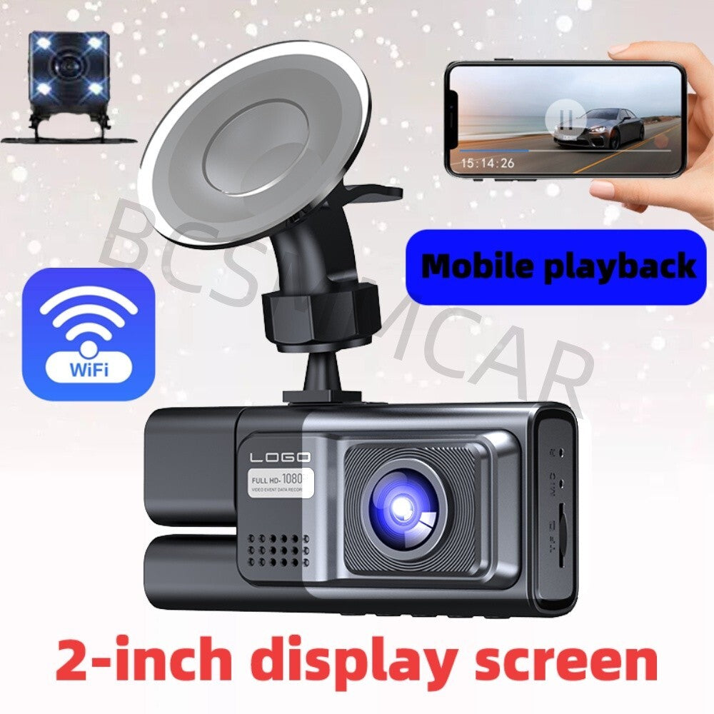 3 Lens HD 1080P Dash Cam Car DVR Front Inside Rear Camera Night Vision G-sensor