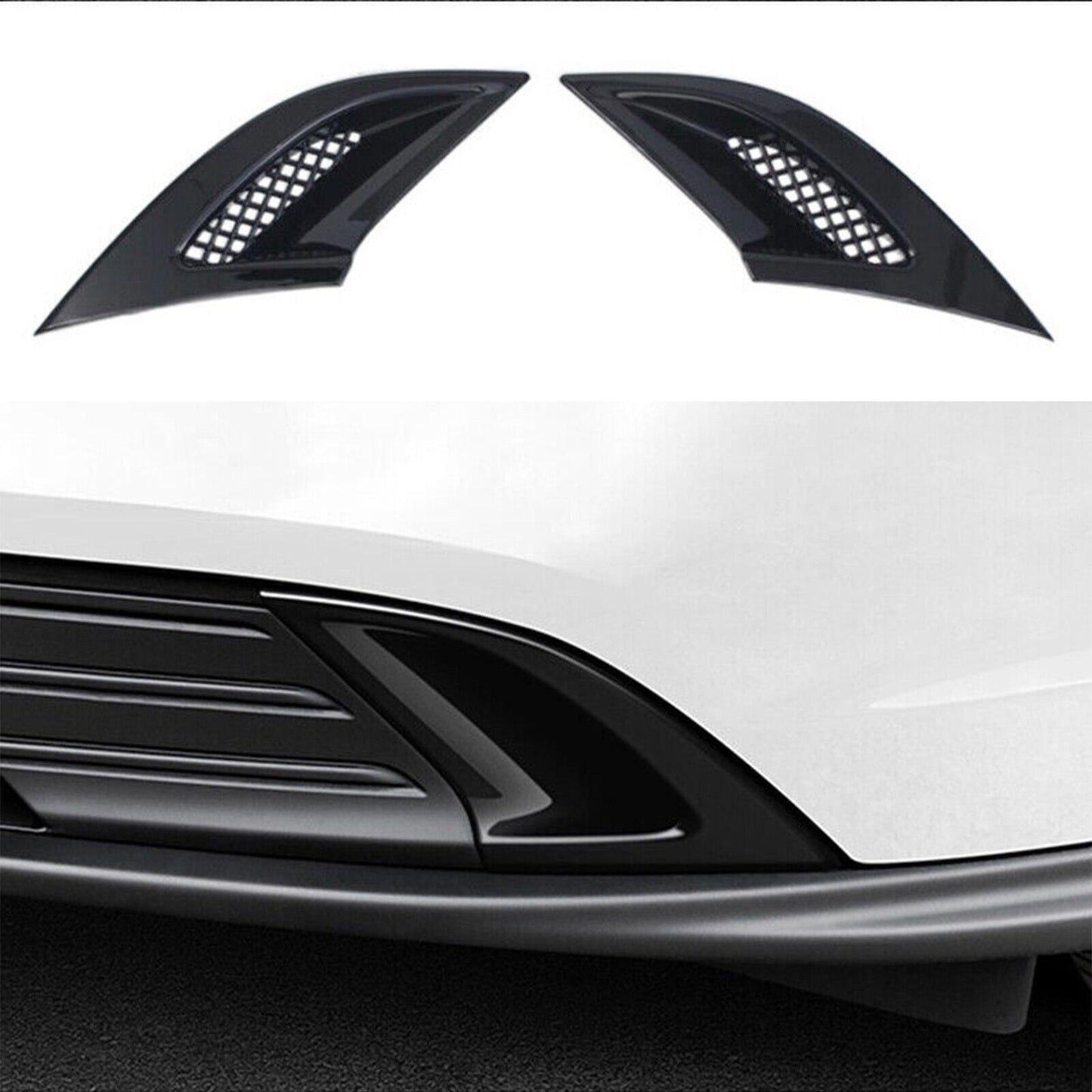 for Honda Accord 23-2024 Glossy Black Front Fog Light Lamp Cover Trim Frame 2PCS