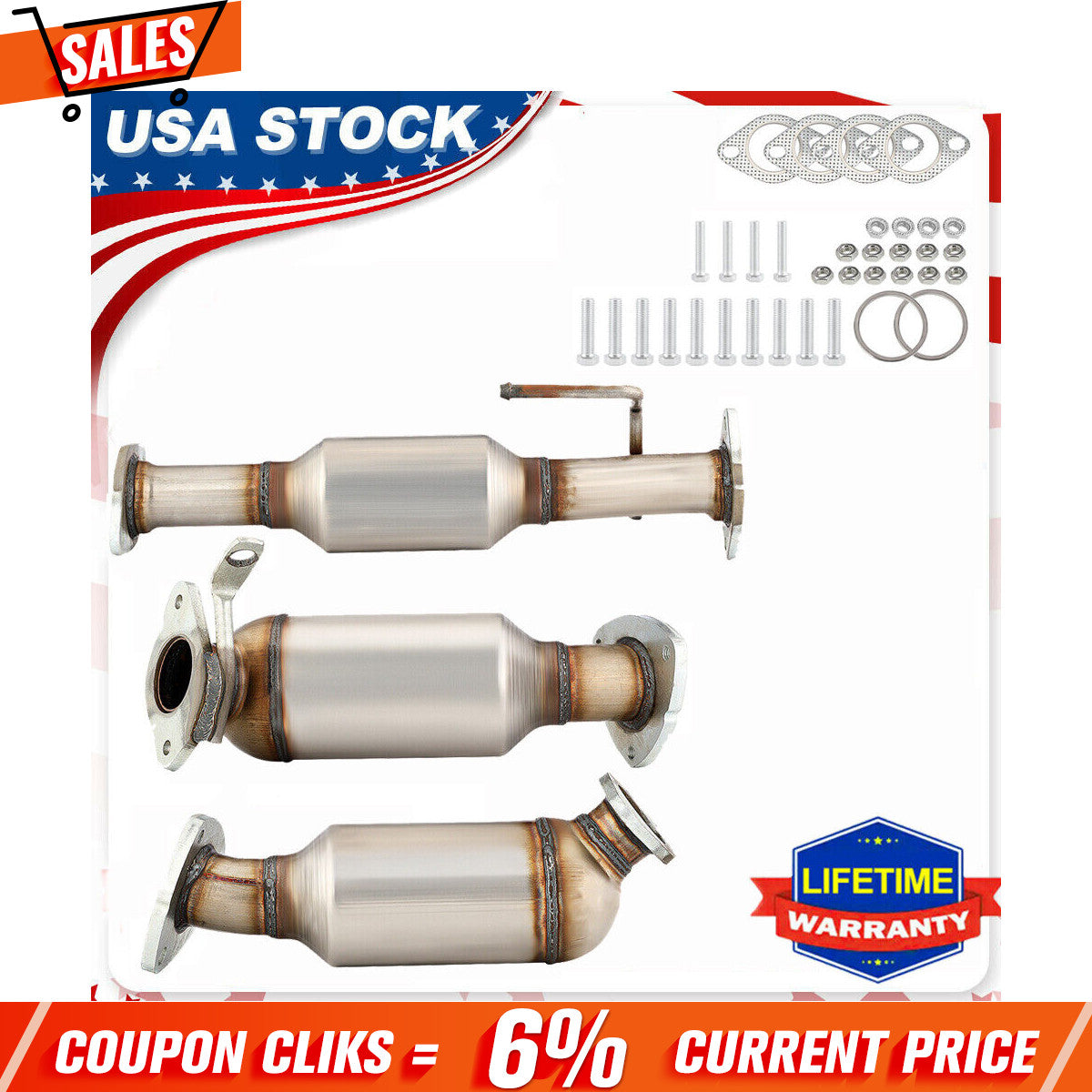 Catalytic Converter Set for 09-17 for Chevy Traverse 3.6L 08-17 for Buick Enclave US