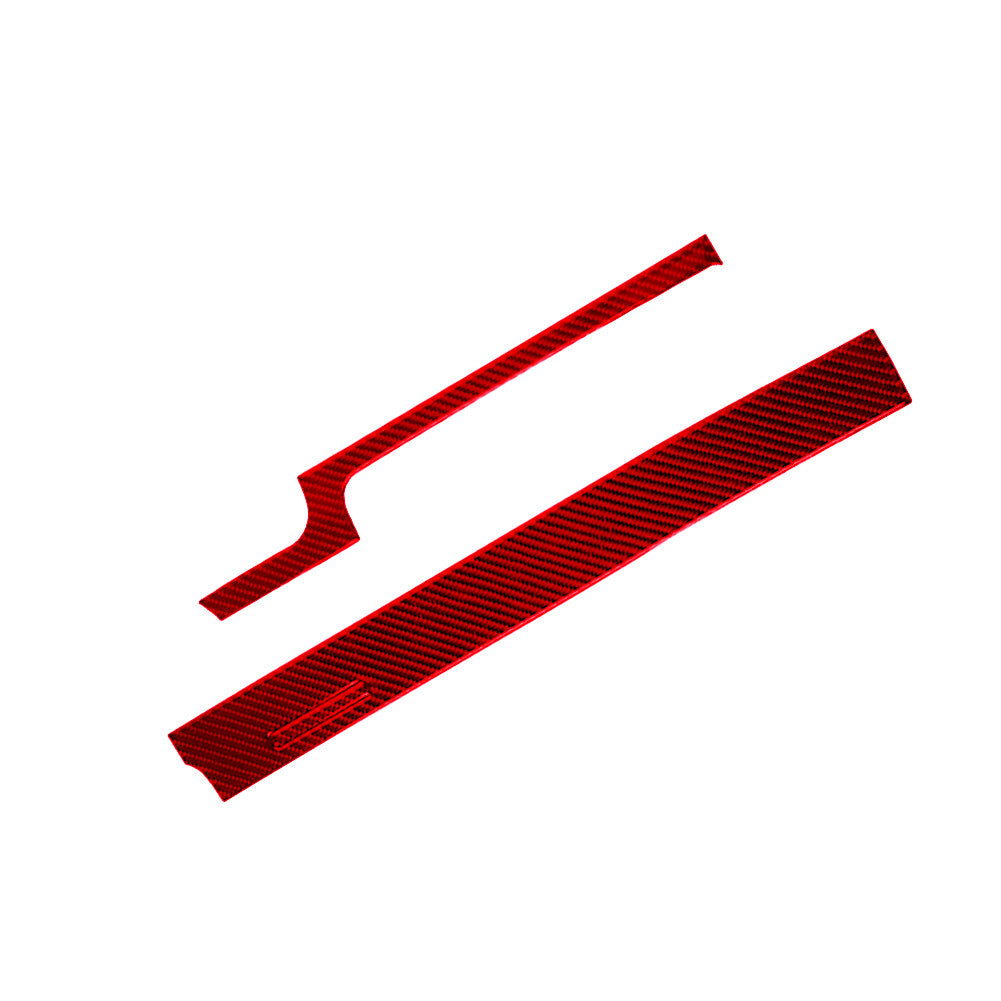 Red Carbon Fiber Interior Dashboard Panel Strip Trim for Audi for A4 S4 2005-2008