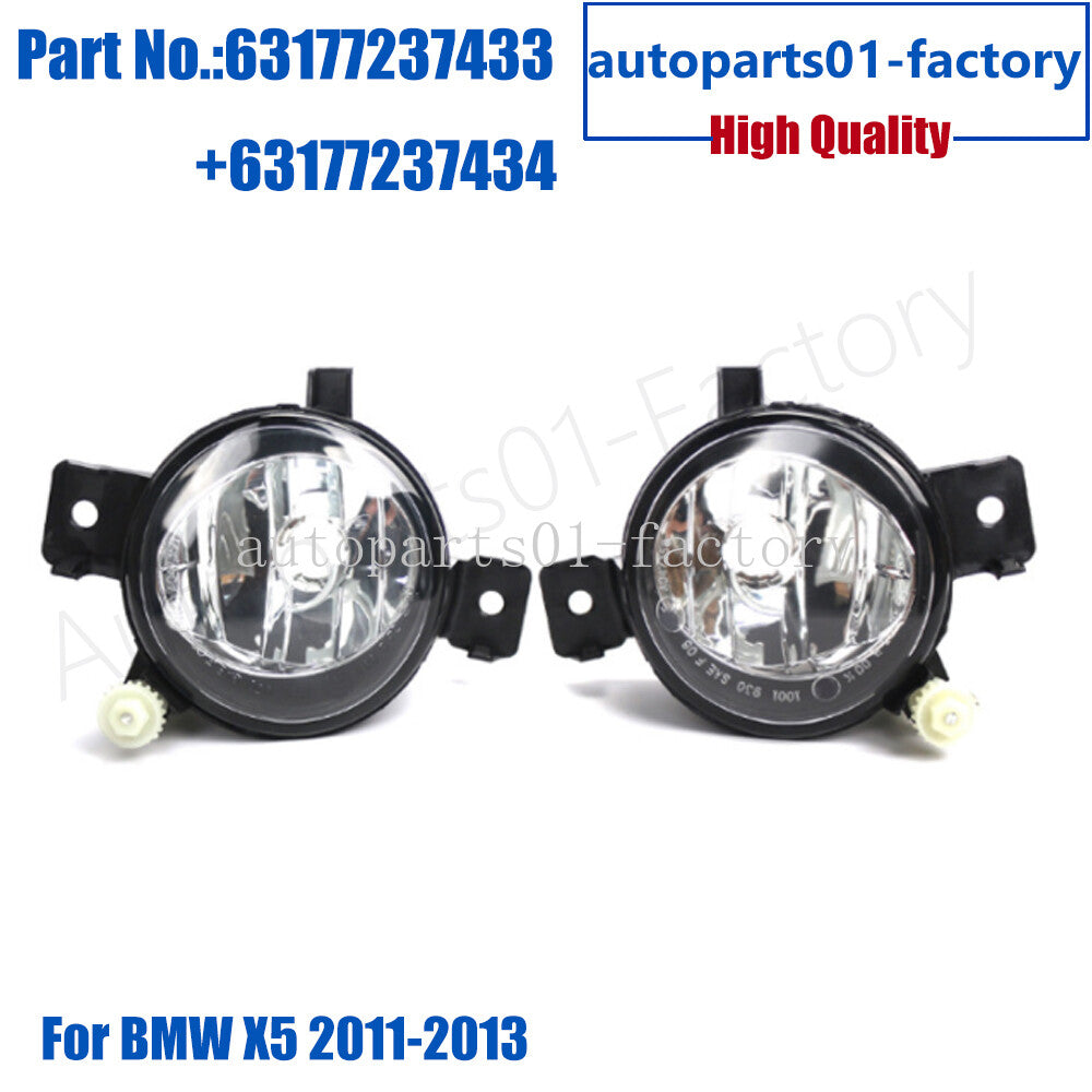 1Pair Front LeftRight Fog Lamp Light for BMW X5 2011-2013