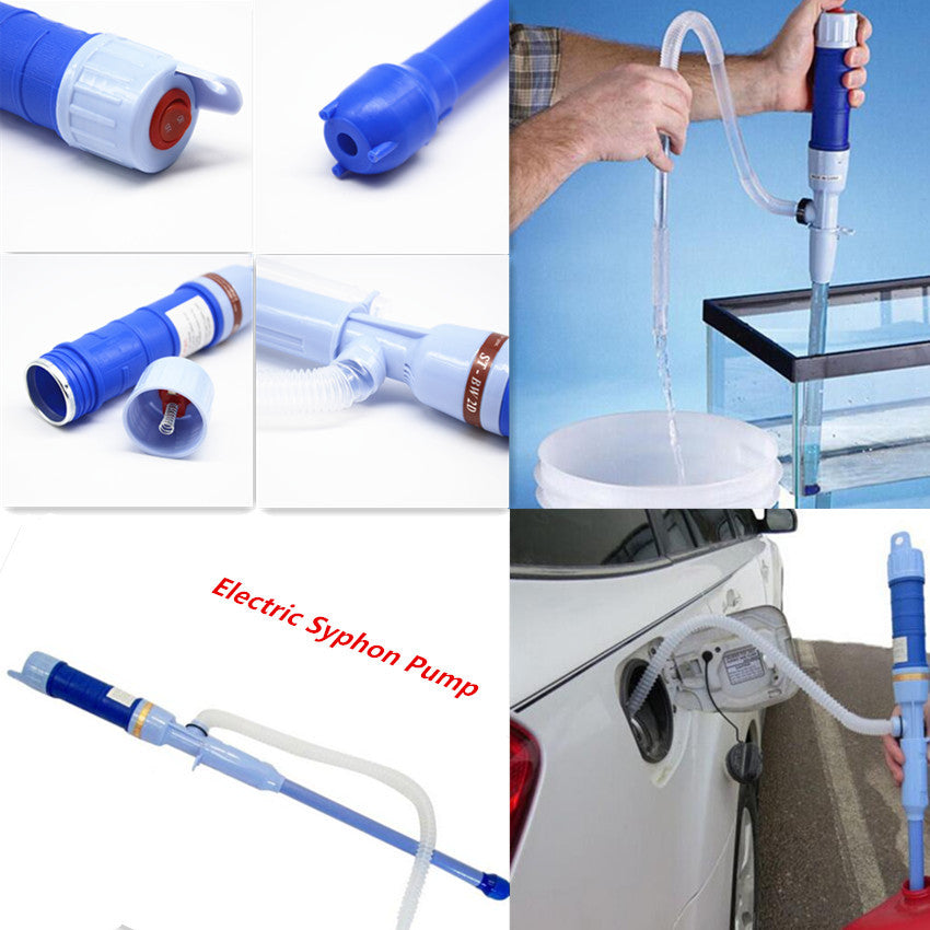 Portable Car Diesel Fuel Oil Water Electric Battery Syphon Pump 7.5L/Min Pumping