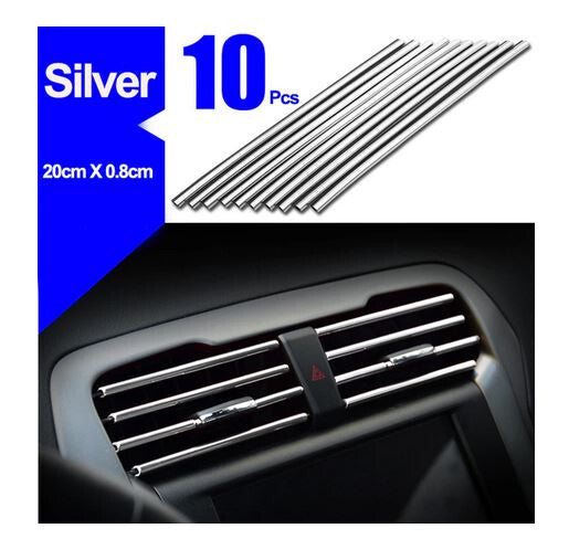 Car air conditioning socket decorative molding trim strip silver for Jeep for Mini