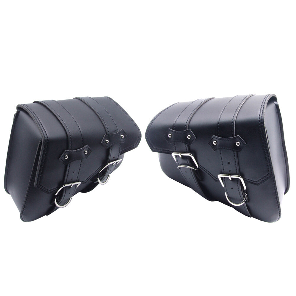 2-Piece Polyurethane Synthetic Leather Motorcycle Saddlebag Tool Bag for Harley Sportster XL 883 1200