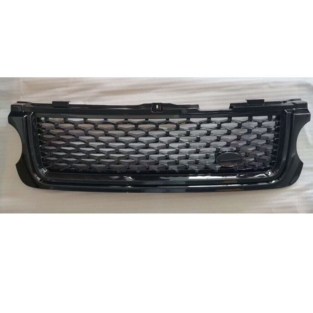 Front Bumper Grille Upper Grill for Land Rover for Range Rover L322 2010-2012 Black