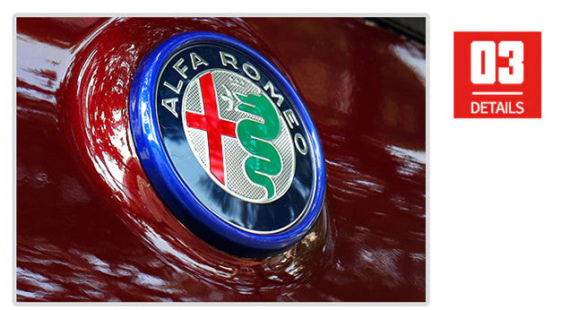 1-Pack Blue Fits for Alfa Romeo Giulia Rear Boot Trunk Ring Badge Logo Cover