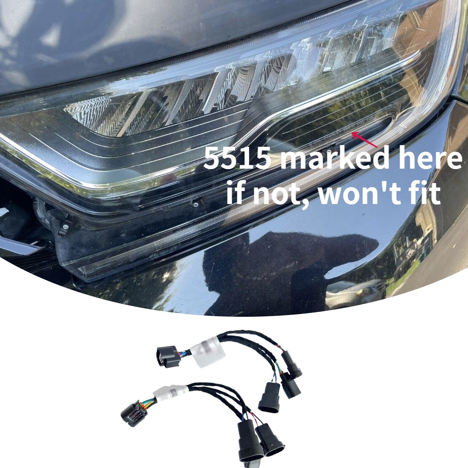 8-pin 5515 adapter cable for 2017-2020 for Honda CR-V headlights (halogen to LED).