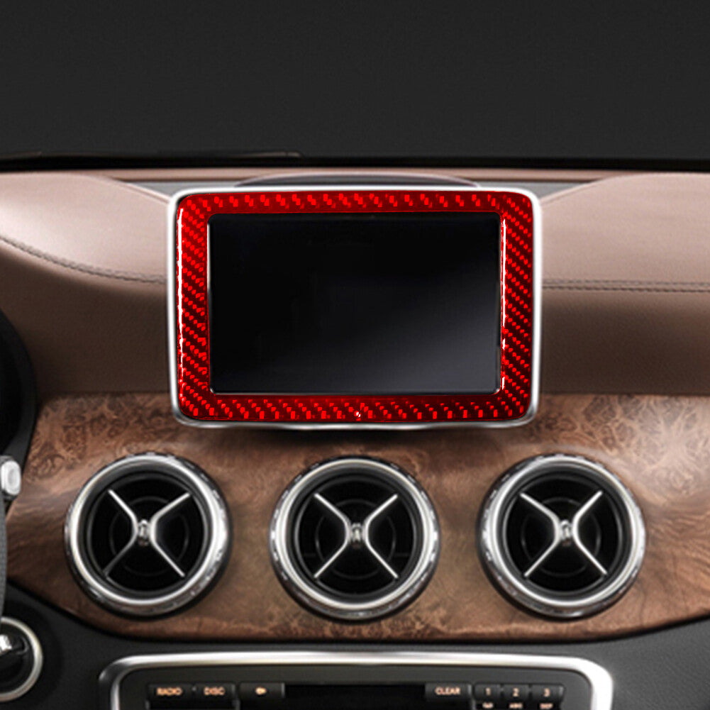 Red Carbon Fiber 7¡± HUD Trim Panel for Mercedes-Benz CLA GLA 2014-2018 Type B