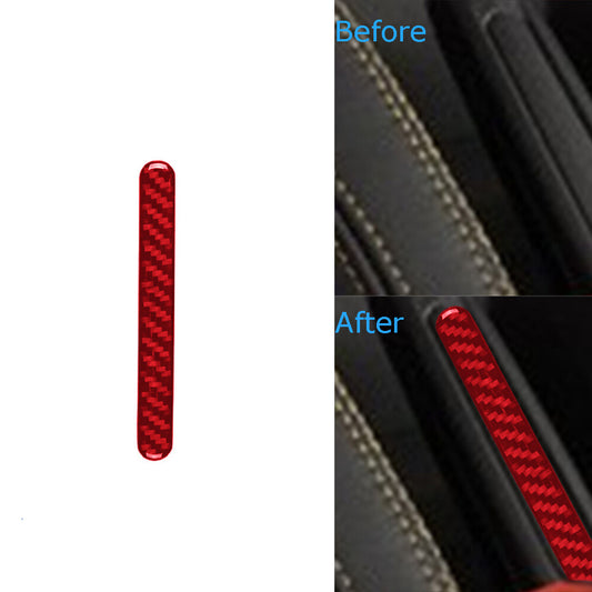 Red Carbon Fiber Hand Brake Console Cover Trim for Jeep for Wrangler JK 2011-2017