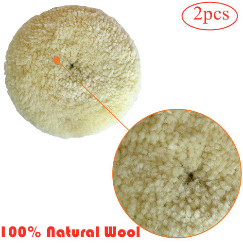 5-inch hook and loop 100% natural wool soft polishing pad polished wool shock absorber