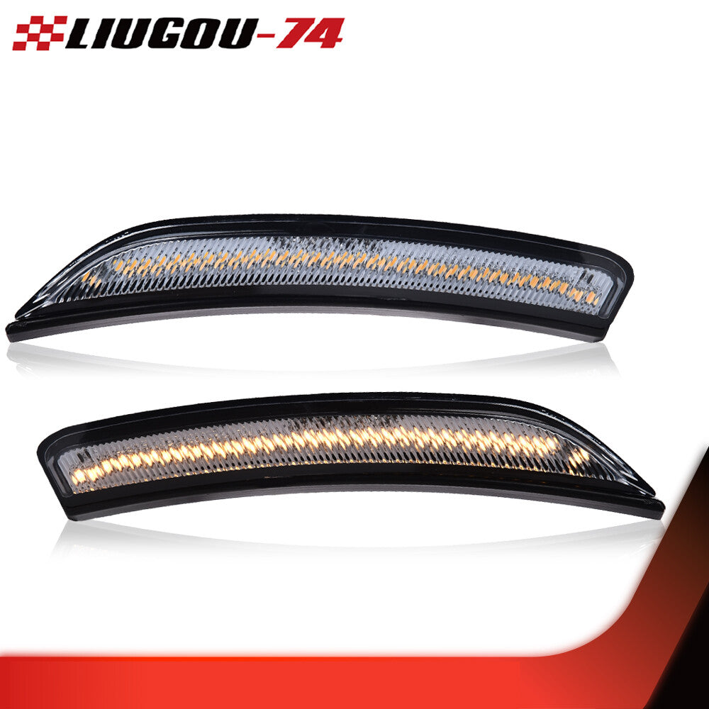 Suitable for 2015, 2016, and 2017 for Chrysler 200 Amber LED Side Marker Light Smoked Lens (2-piece set)