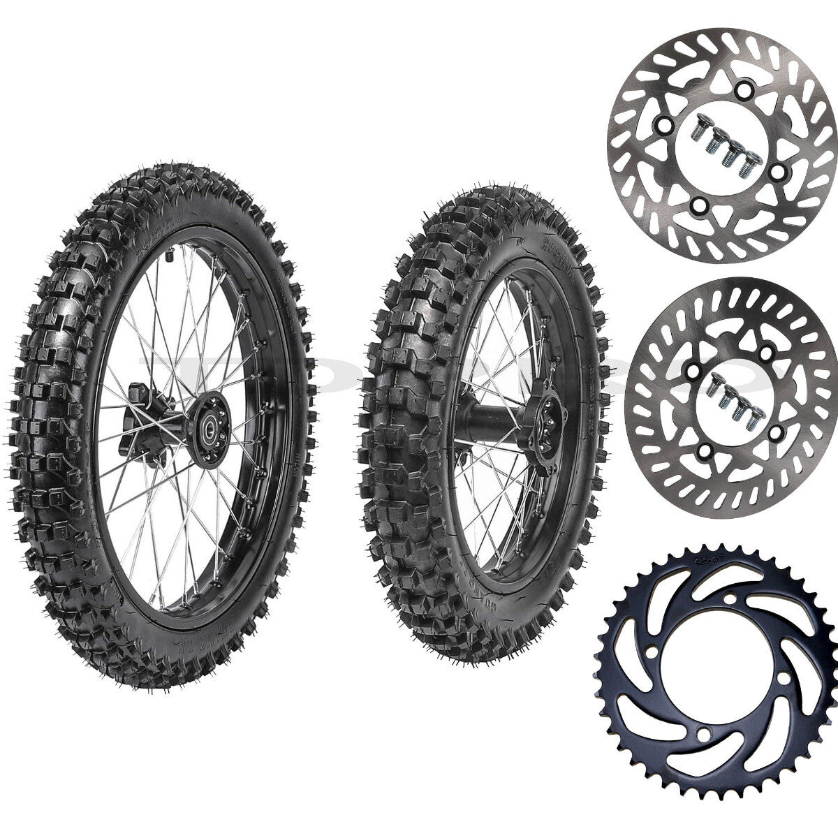 17-inch 14-inch wheels, 70/100-17 + 90/100-14 tires, rims, grooved bike, for mini trail, Apollo RFZ 125