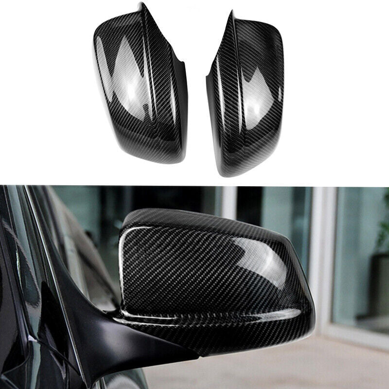 Real Carbon Fiber Car Side Mirror Cover Caps for BMW 5 Series F10 F18 2011-2013