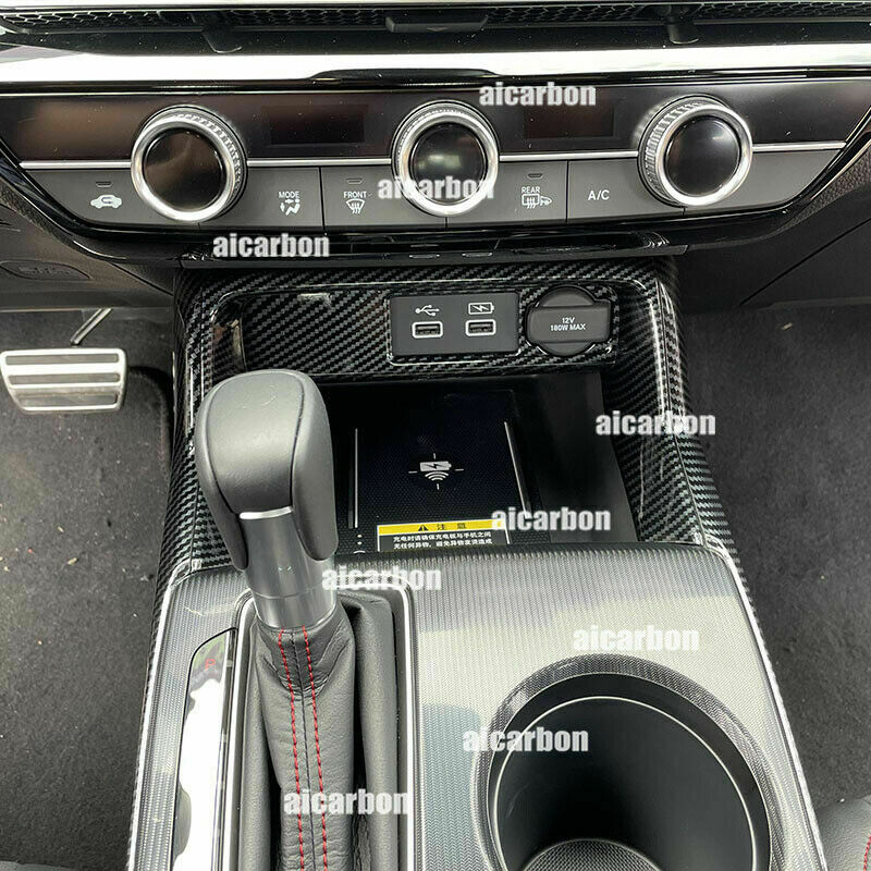 for Honda for Civic 2022-2023 Carbon Fiber Texture Inner Gear Shift Frame Cover Trim