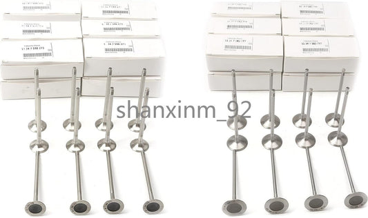 16Pcs Intake  Exhaust Valve Kit Fit For 2.0T for BMW F20 F21 F34 F36 X1 X3 X4 X5 X6