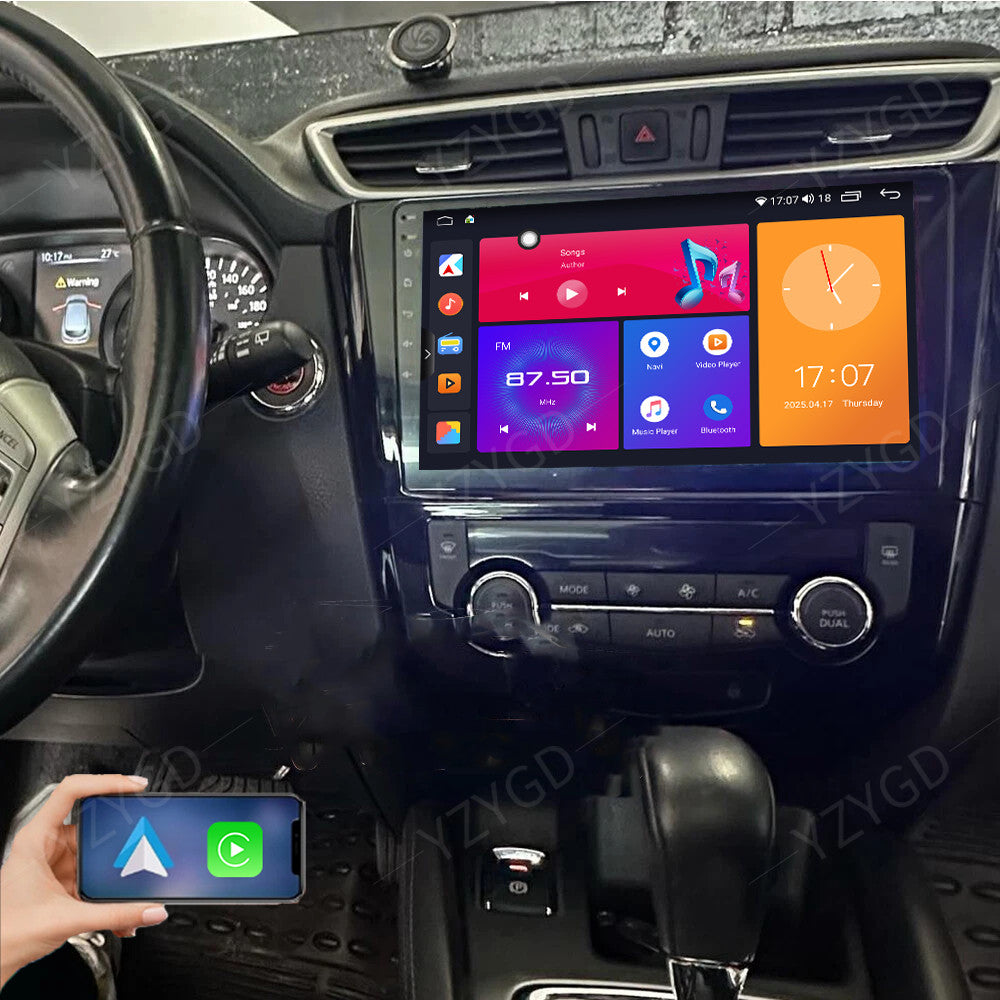 Android 14 Carplay for Nissan Qashqai 2014-2019 Car Stereo Radio GPS Navi Screen
