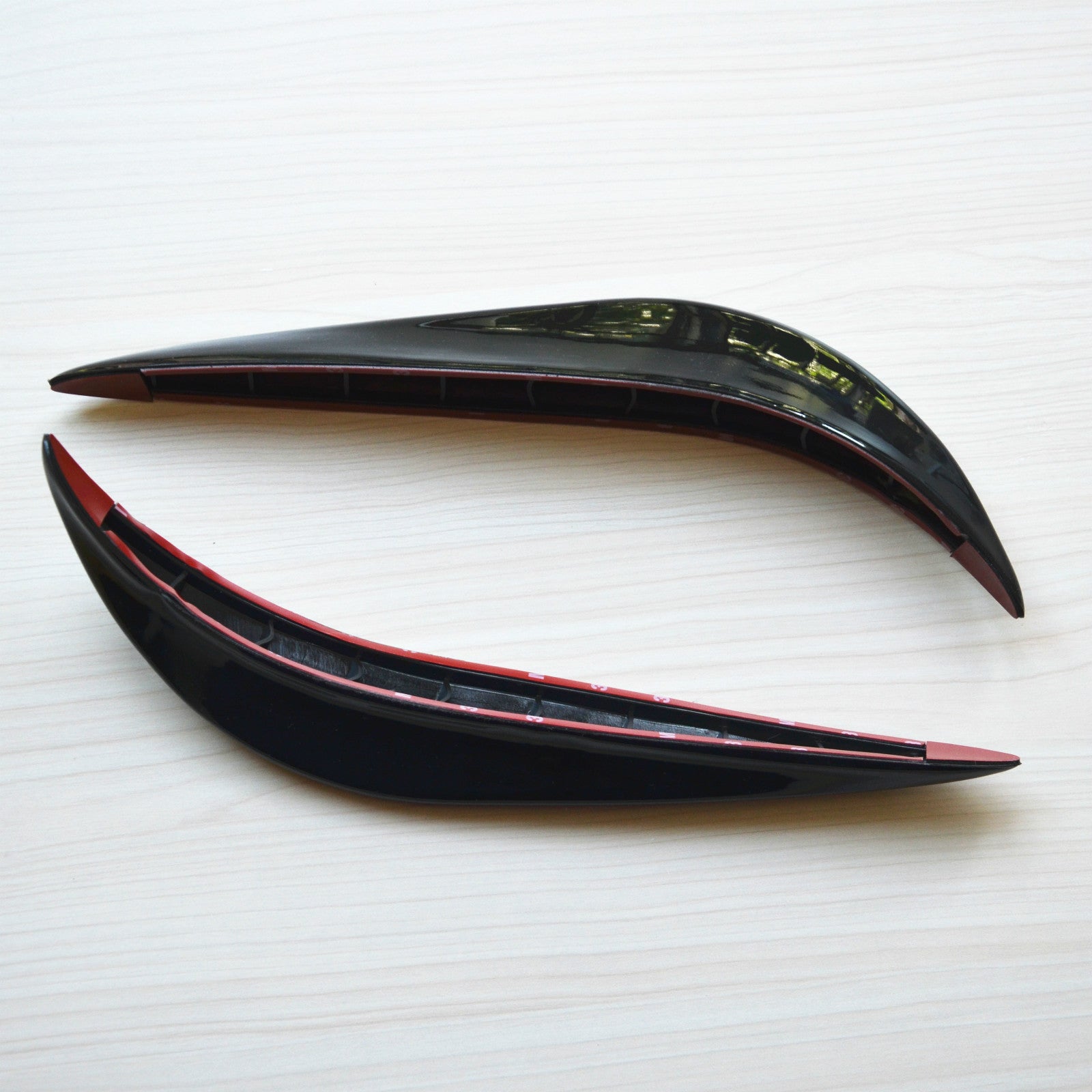 2 Pcs Soft PVC Car Bumper Protector Streamline Anti-rub Crash Strip Black Cover