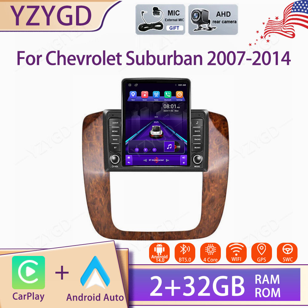Android Carplay Car Stereo Radio GPS for Chevrolet Suburban 2007-2014 Screen BT