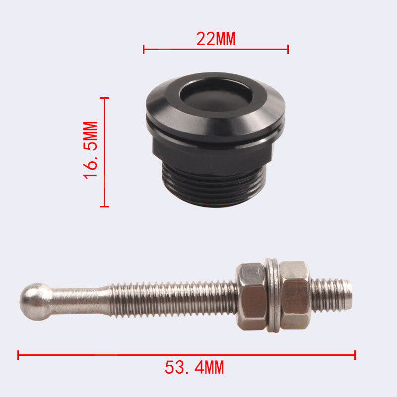 2Push Button Bonnet Hood Pin Lock Clip Kit Car Quick Release Bumper Latch Black