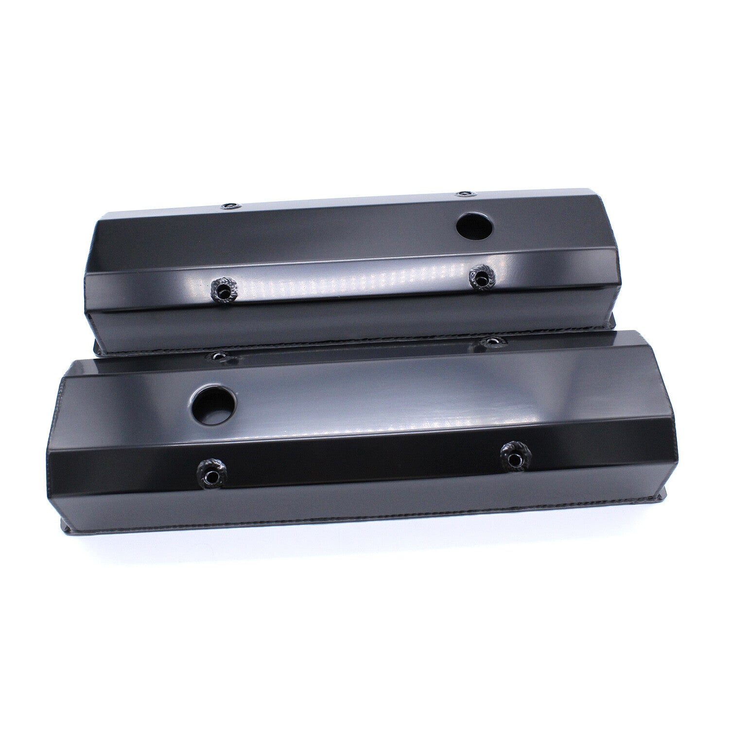 2pcs Fabricated Aluminum Tall Valve Covers Fit for Chevy SBC 283 305 327 383 400