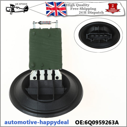 Heater Blower Fan Resistor 6Q0959263A for Audi A1 A2 for VW Polo for Seat Ibiza for Skoda