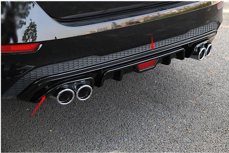Modified Black Rear Bumper Diffuser Lip Spoiler Refit for Nissan Sentra 2020-23