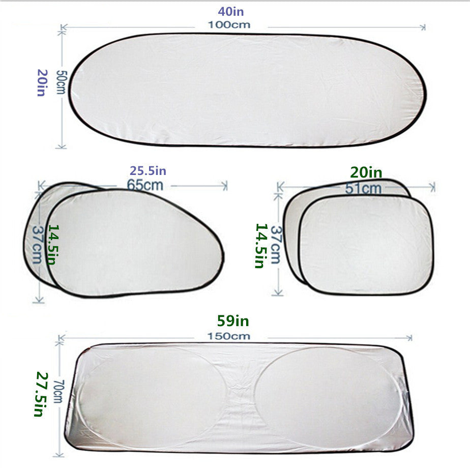 Car Windshield Window Sun Shade Cover Heat Block Screen Rays Folding Cover 6x