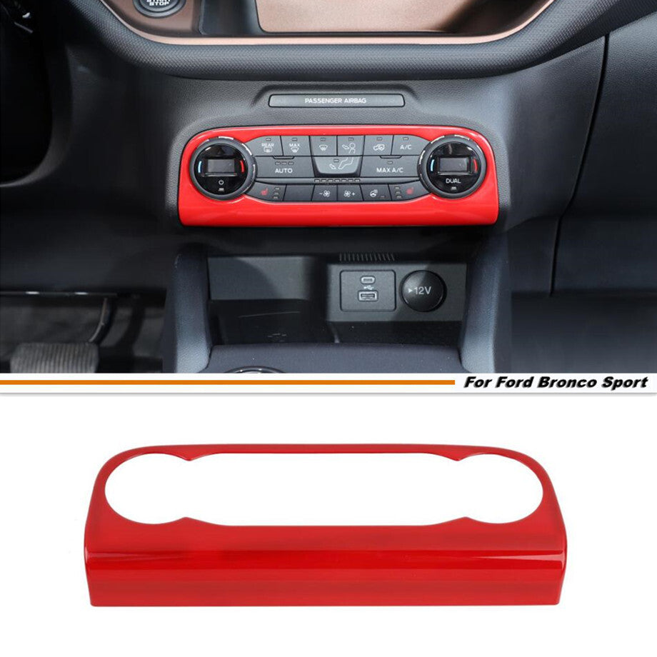 For 2021-2024  for ford  Bronco Sport ABS Red Air Condition Switch Panel Cover Trim 1P