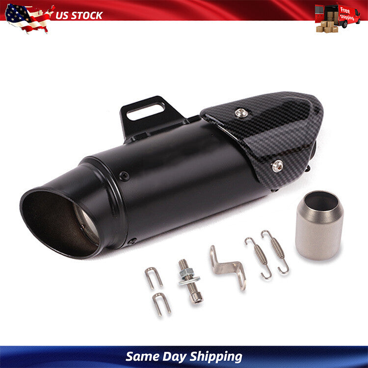 Motorcycle Exhaust Muffler Pipe 51 mm Tail Tip Vent Pipe Silencer for Kawasaki