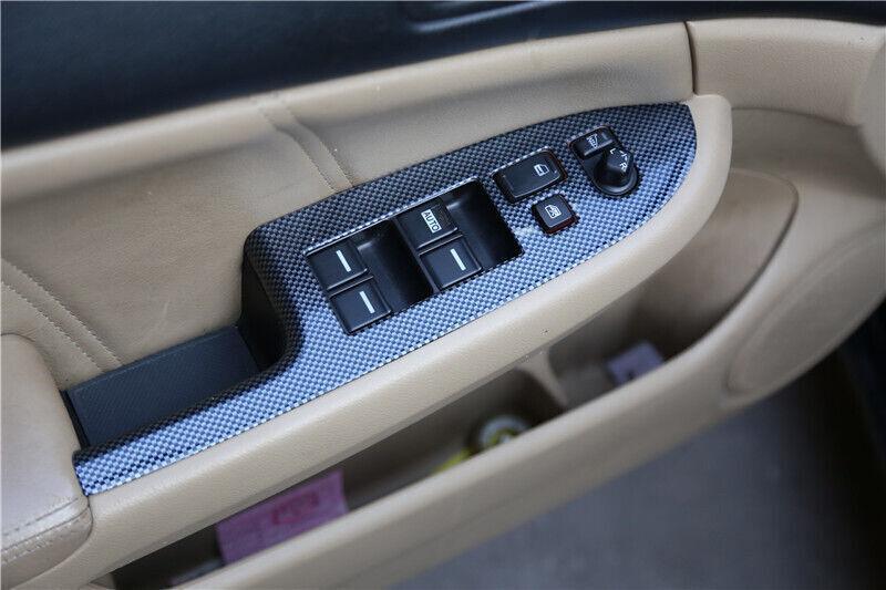 for Honda Accord 7Th EX 2003-2007 Carbon Fiber Window Lift Panel Switch Cover