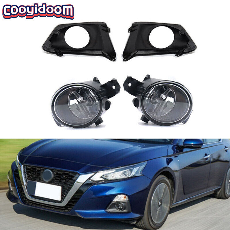A pair of front bumper fog light covers for 2019-2020 for Nissan Altima/Teana.