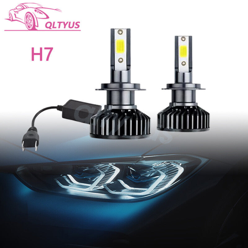 2-pack H7 LED 6000K White High/Low Beam Headlight Conversion Kit Bulbs