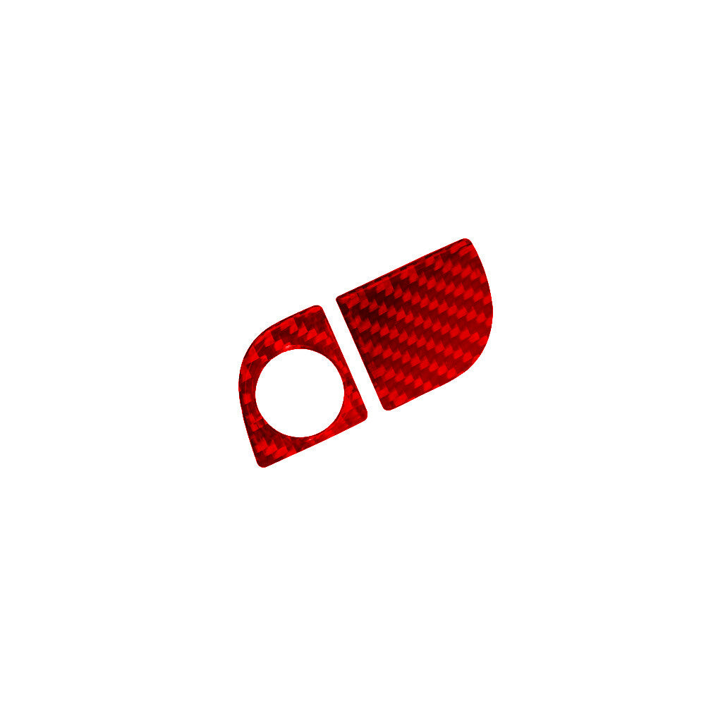 2X Red Carbon Fiber for Co -pilot Glove Box Switch Cover Trim for KIA Cadenza 2014-16