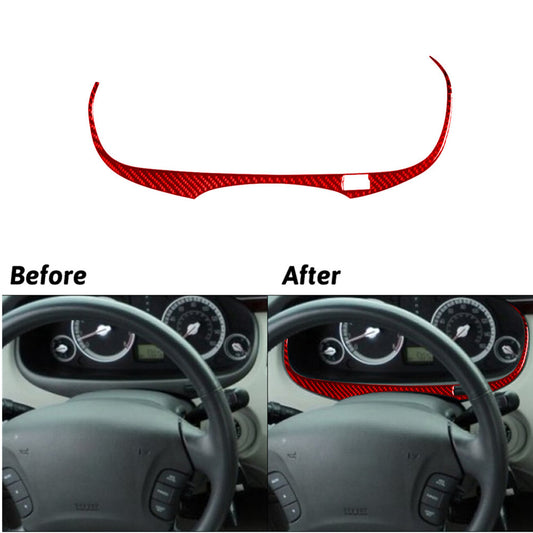 Red Carbon Fiber Speedometer Decal Panel Cover Trim for Hyundai Azera 2006-2011