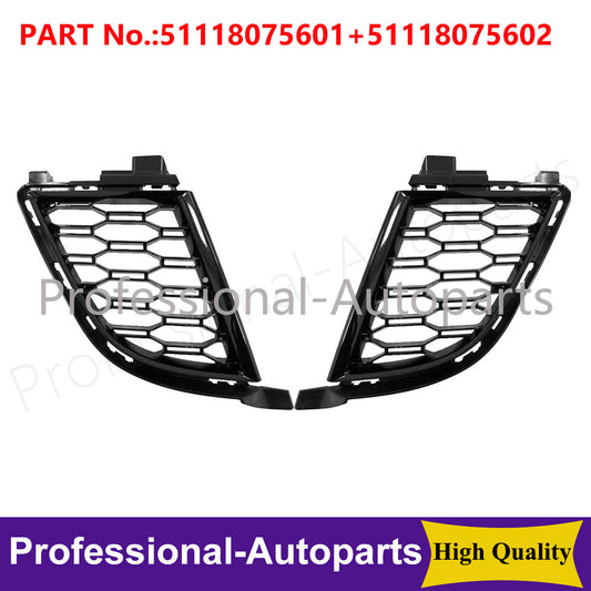 Front LeftRight Bumper Lower Grills Black Fit for BMW 330i xDrive/330i 19-22