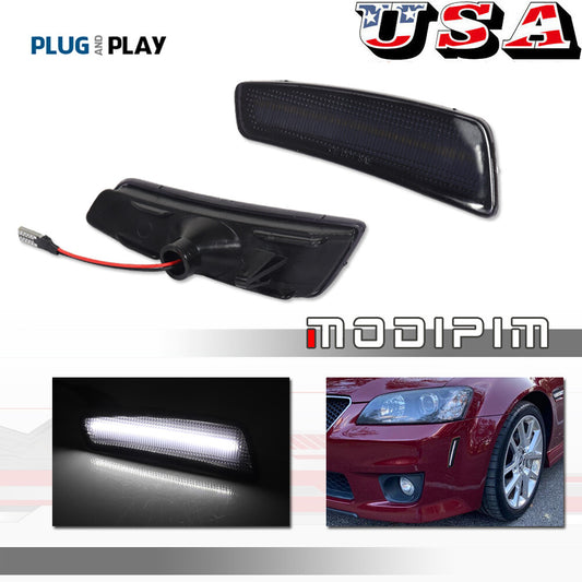 2-pack white smoke front indicator LED lights suitable for 2008-2009 for Pontiac G8