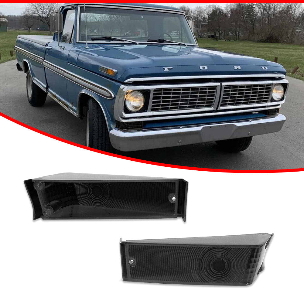 Smoked black turn signal lens suitable for 70-72 for Ford F100 F250 F350 pickup trucks