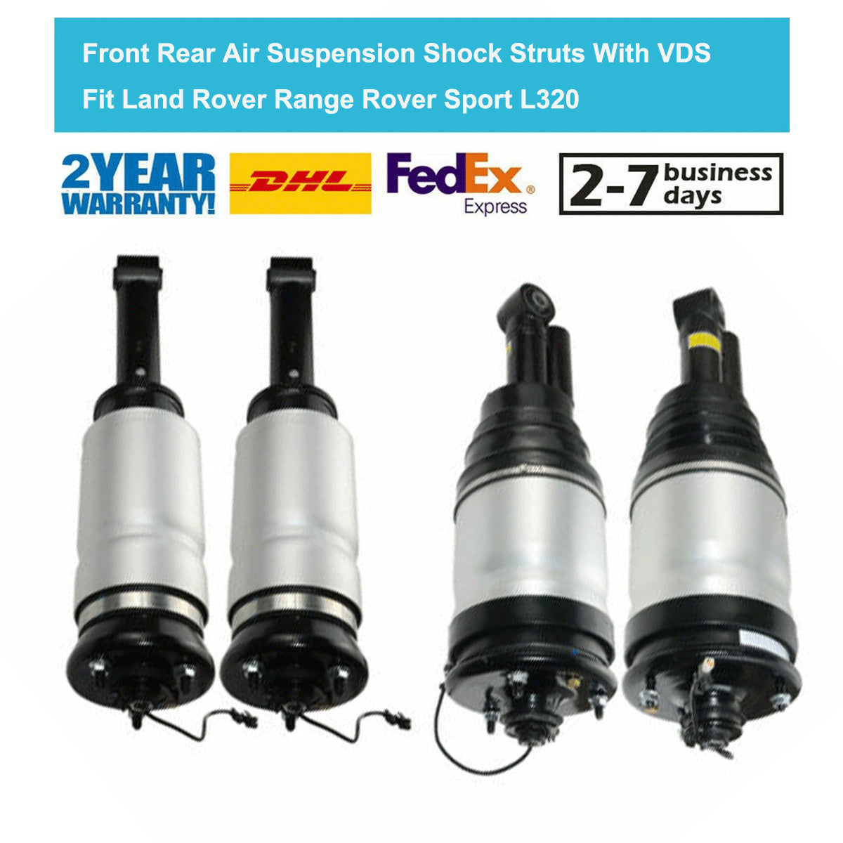 4PCS Front Rear Air Suspension Struts VDC for Range Rover Sport L320 2010-2013